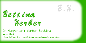 bettina werber business card